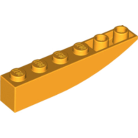 LEGO® Alkatrészek (Pick a Brick) 6146944 - Halvány Narancs 1x6 Fordított íves elem