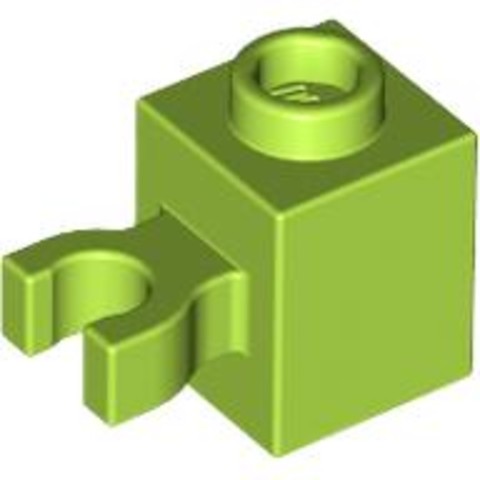LEGO® Alkatrészek (Pick a Brick) 6146963 - Lime 1x1 Módosított Kocka Elem Csatlakozóval