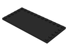 Fekete 6x12 Módosított Csempe