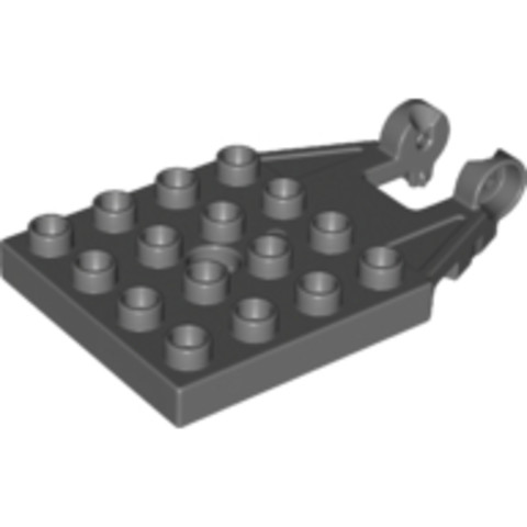 LEGO® Alkatrészek (Pick a Brick) 6147526 - Sötét kékesszürke Duplo 4x4 Lap, Tartóval