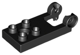 Fekete Duplo 2 x 3 lemez, csappal és csuklópánttal