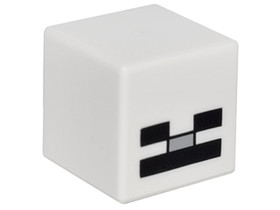 Fehér csontváz kockafej Minecraft