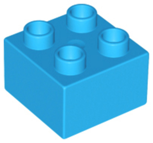 LEGO® Alkatrészek (Pick a Brick) 6167546 - Sötét azúr 2x2 DUPLO Kocka Elem