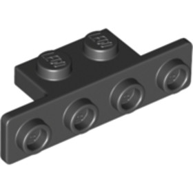 Fekete 1x4 módosított lap 4 bütyökkel