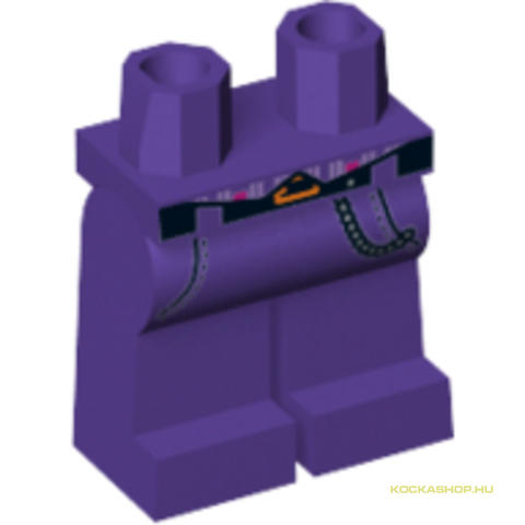 LEGO® Alkatrészek (Pick a Brick) 6173592 - Sötétlila Alsórész Zsebekkel és Övvel