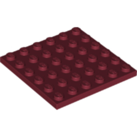 LEGO® Alkatrészek (Pick a Brick) 6173945 - Bordó 6X6 Lapos Elem
