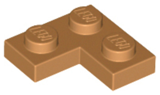 LEGO® Alkatrészek (Pick a Brick) 6177535 - Közép nugát 1X2X2 Lapos Sarokelem