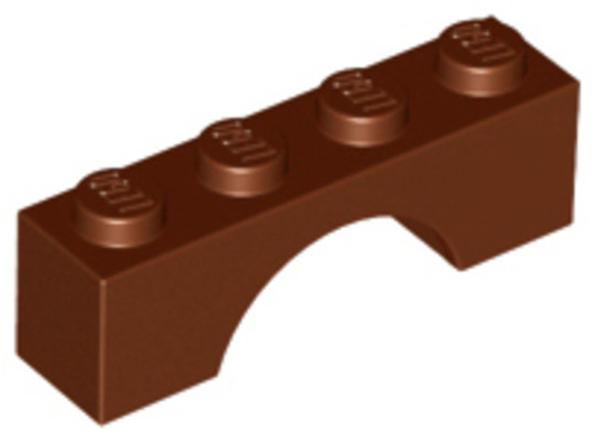 LEGO® Alkatrészek (Pick a Brick) 6177697 - Vörösesbarna 1X4 Híd Elem