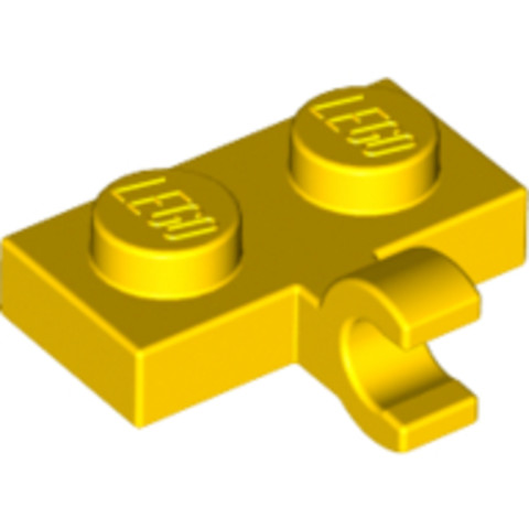 LEGO® Alkatrészek (Pick a Brick) 6179329 - Sárga 1x2 módosított lapos elem Függőleges csatlakozóval