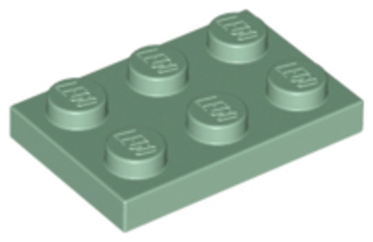 LEGO® Alkatrészek (Pick a Brick) 6184348 - Homok zöld 2X3 Lapos Elem