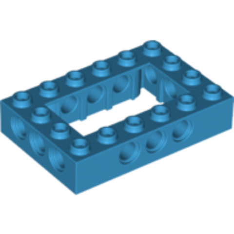 LEGO® Alkatrészek (Pick a Brick) 6185546 - Sötét Azúr 4 x 6 közepén 2 x 4 üreggel