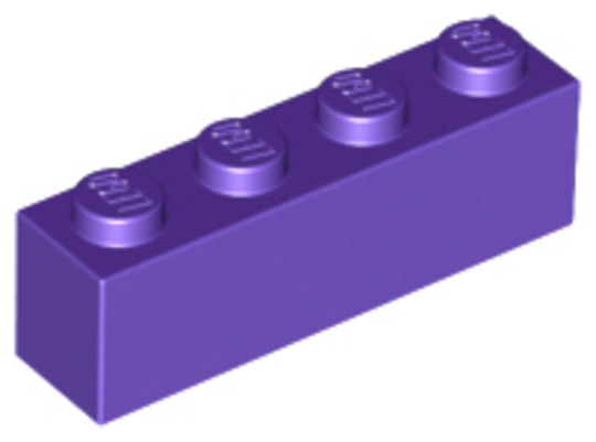 LEGO® Alkatrészek (Pick a Brick) 6185995 - Sötét lila 1X1X4 Elem