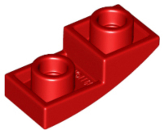 LEGO® Alkatrészek (Pick a Brick) 6186398 - Piros 1X2X2/3 Inverz Íves Elem