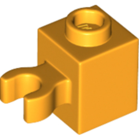 LEGO® Alkatrészek (Pick a Brick) 6186543 - Világos Narancssárga 1x1 Módosított Kocka Elem Csatlakozóval