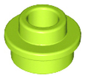 Lime 1x1 Kerek Lapos elem Közepén Lyukkal