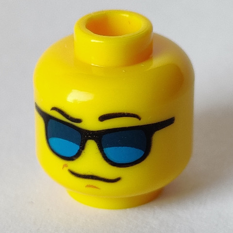 LEGO® Alkatrészek (Pick a Brick) 6192134 - Sárga Minifigura Fej - Mosolygó Napszemüveges Férfi