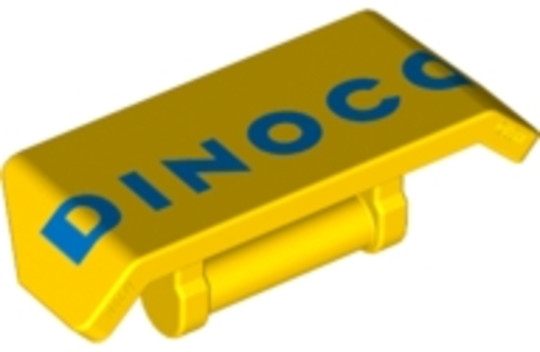 LEGO® Alkatrészek (Pick a Brick) 6195001 - Sárga 2x4 Spoiler Kék Dinoco felirattal
