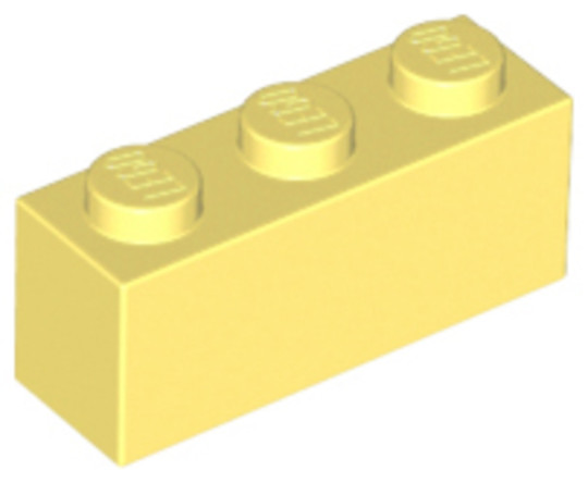LEGO® Alkatrészek (Pick a Brick) 6201646 - Halvány sárga 1X1X3 Elem