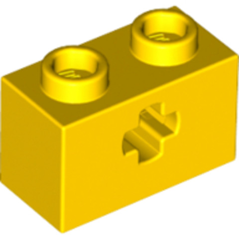 LEGO® Alkatrészek (Pick a Brick) 6206240 - Sárga 1x2 Elem Keresztcsatlakozóval