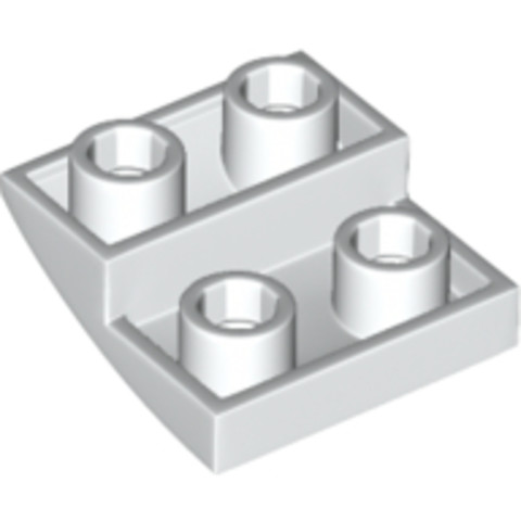 LEGO® Alkatrészek (Pick a Brick) 6210385 - Fehér 2x2 Inverz Hajlított Elem