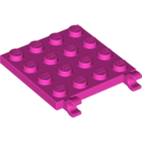 LEGO® Alkatrészek (Pick a Brick) 6212974 - Sötét rózsaszín pink 4x4 Lap Csatlakozókkal