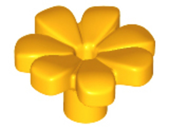 LEGO® Alkatrészek (Pick a Brick) 6212994 - Fényes Világos Narancssárga, 7 Szirommal, Középen Átszúrva