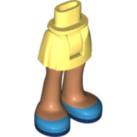 Friends Minifigura Alsórész - Közép Testszín lábakkal, Sötét Azúr cipőben