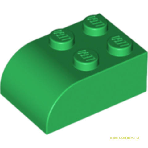 LEGO® Alkatrészek (Pick a Brick) 621528 - Zöld 2X3 Lekerekített Elem