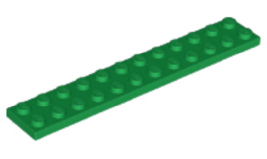 LEGO® Alkatrészek (Pick a Brick) 6218146 - Zöld 2x12 lap