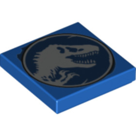 Kék 2x2 Csempe Jurassic World Logóval