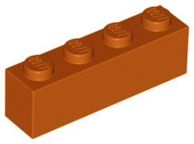 Sötét narancs 1X1X4 Elem