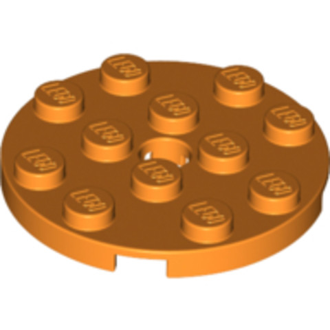 LEGO® Alkatrészek (Pick a Brick) 6226926 - Narancssárga 4X4 Lapos Kerek Elem