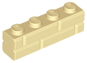 Homokszínű 1x4 kőműves elem