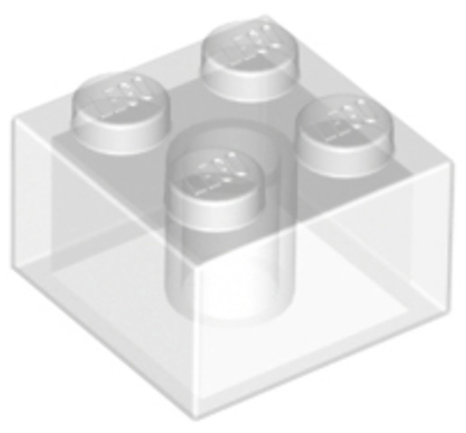 LEGO® Alkatrészek (Pick a Brick) 6239418 - Átlátszó 2 x 2 Kocka