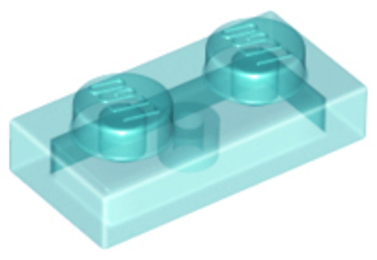 LEGO® Alkatrészek (Pick a Brick) 6240222 - Átlátszó halvány kék 1 x 2 lap