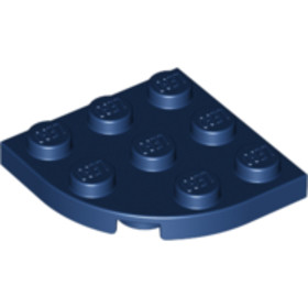 Sötétkék lapos sarokelem 3 x 3
