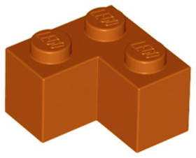 Sötét narancssárga 1X2X2 Sarokelem