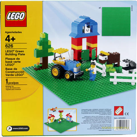 LEGO® Elemek és egyebek 626 - Zöld építőlap