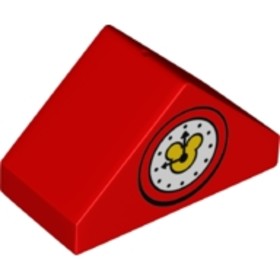 Piros duplo tető órával