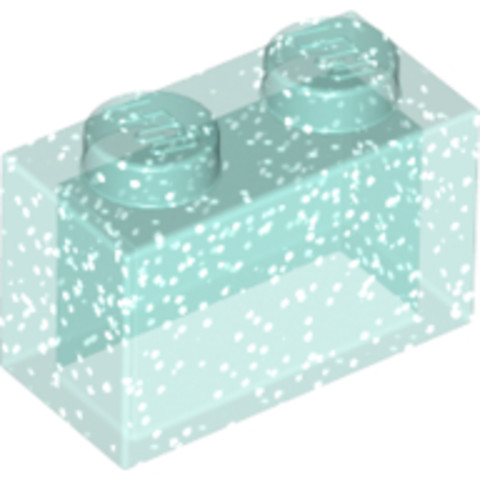 LEGO® Alkatrészek (Pick a Brick) 6263541 - Glitteres átlátszó világos kék 1X1X2 Elem