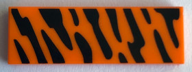 Narancssárga 1x3 csempe tigris mintával