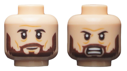 LEGO® Alkatrészek (Pick a Brick) 6267601 - Szakállas minifigura fej, két arccal (Sirius Black)