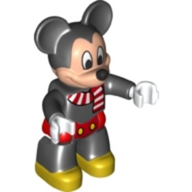 Duplo Mickey Egér  piros nadrágban és sállal
