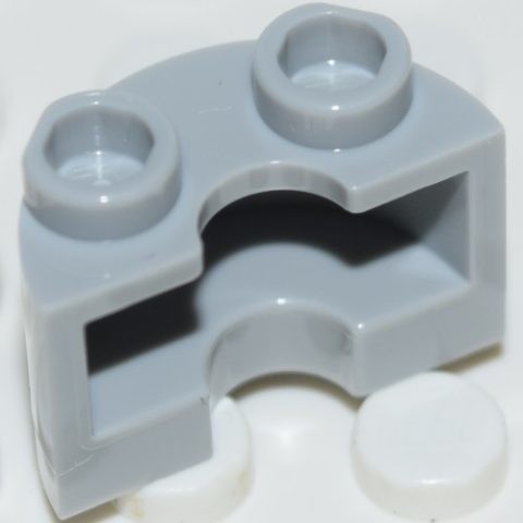 LEGO® Alkatrészek (Pick a Brick) 6311384 - Világos Kékes-szürke 1x2 Félhenger - Üreges Belső