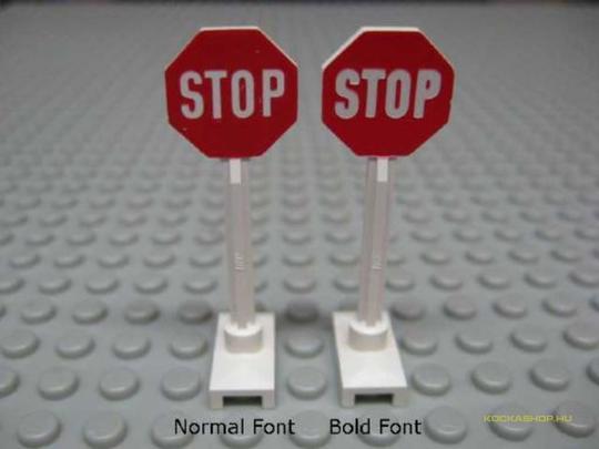 LEGO® Alkatrészek (Pick a Brick) 6315009 - Fehér Közlekedési Tábla - Stop