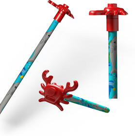 LEGO® cápa mintás ceruza, rák dekorációval