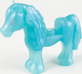 Szatén átlátszó világos kék ló
