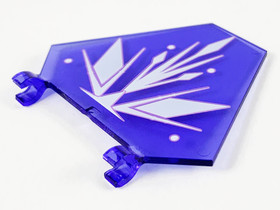 Átlátszó lila 5 x 6 hatszögletű zászló fehér jégkristály mintával