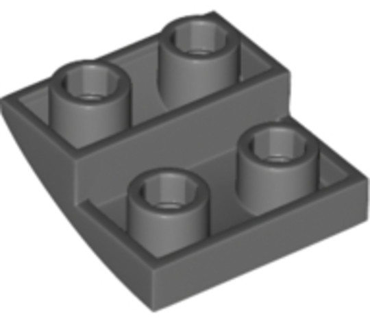 LEGO® Alkatrészek (Pick a Brick) 6344820 - Sötét Kékesszürke 2x2 Inverz Hajlított Elem