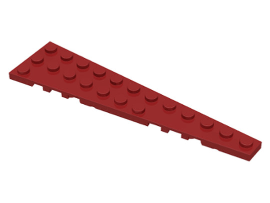 LEGO® Alkatrészek (Pick a Brick) 6358293 - Sötétpiros 3x12 Jobb Oldali Lapos Ék Elem